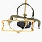 Embossed Bag Handles Kiss Clasp Buckle